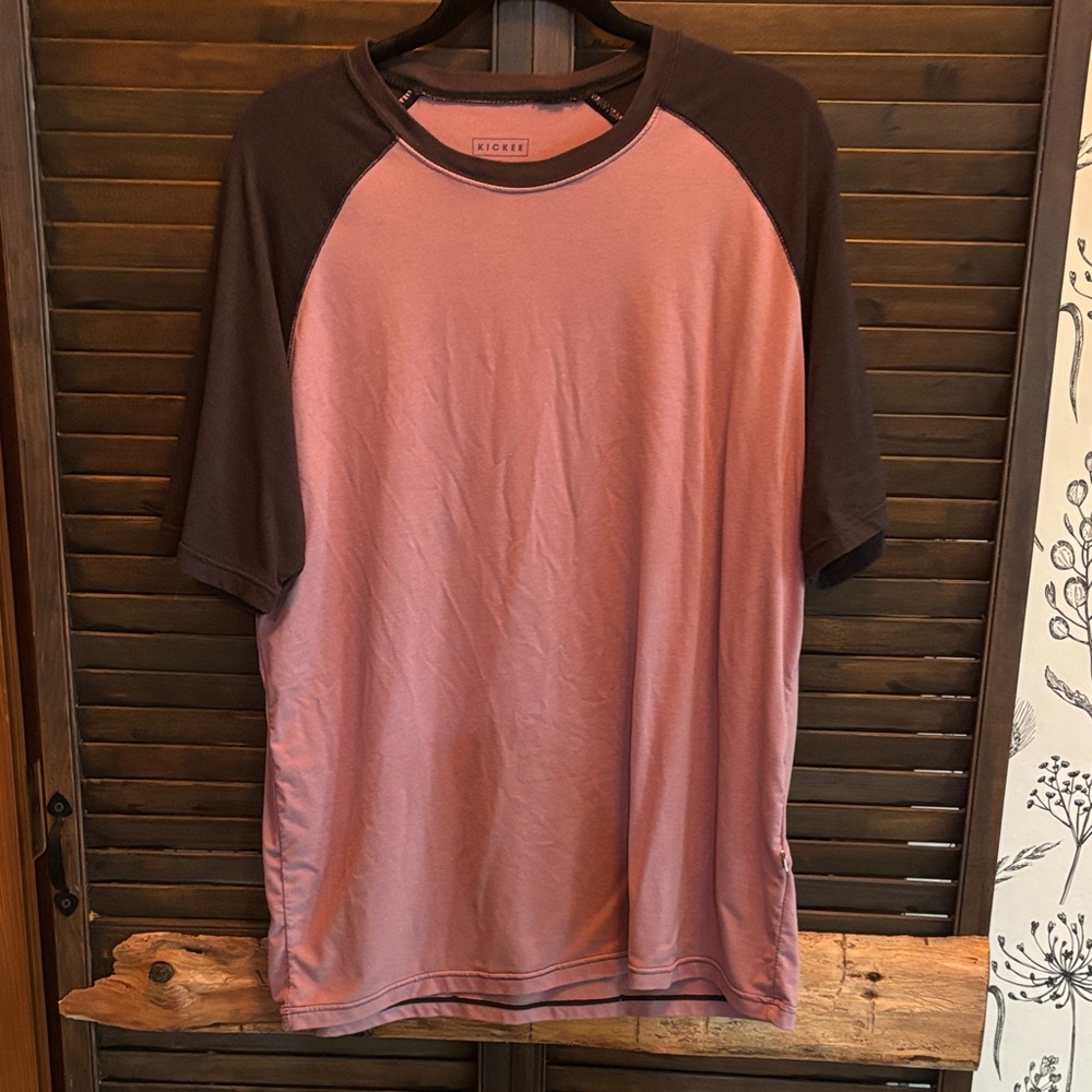 Kickee Pants Men's Pink and Black Short Sleeve Tee